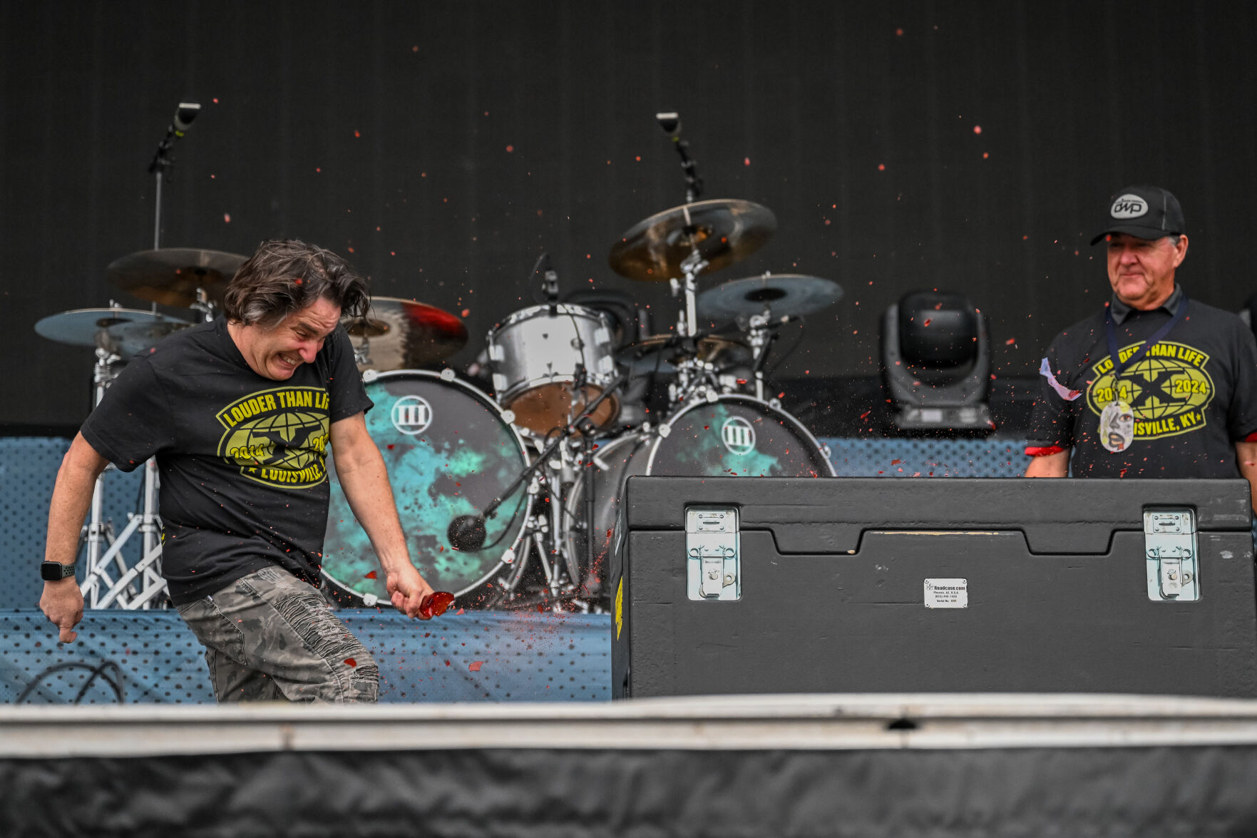 Louder Than Life's Danny Hayes smashes bourbon bottle to commemorate 10-year anniversary